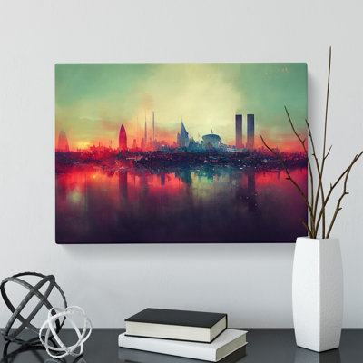 Dystopian London Skyline - Wrapped Canvas