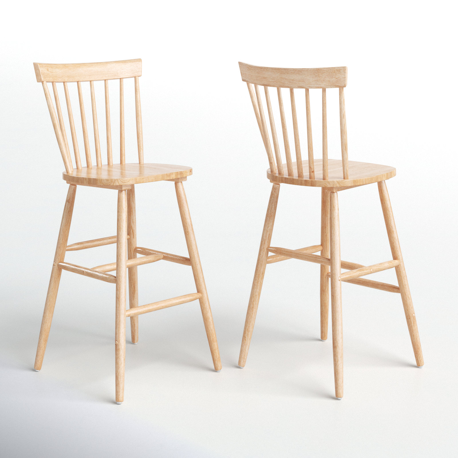 Stacee Solid Wood Bar & Counter Stool, Natural, Bar Stool (29" Seat Height)