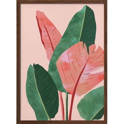 "Blush Tropical", art mural texturé encadré