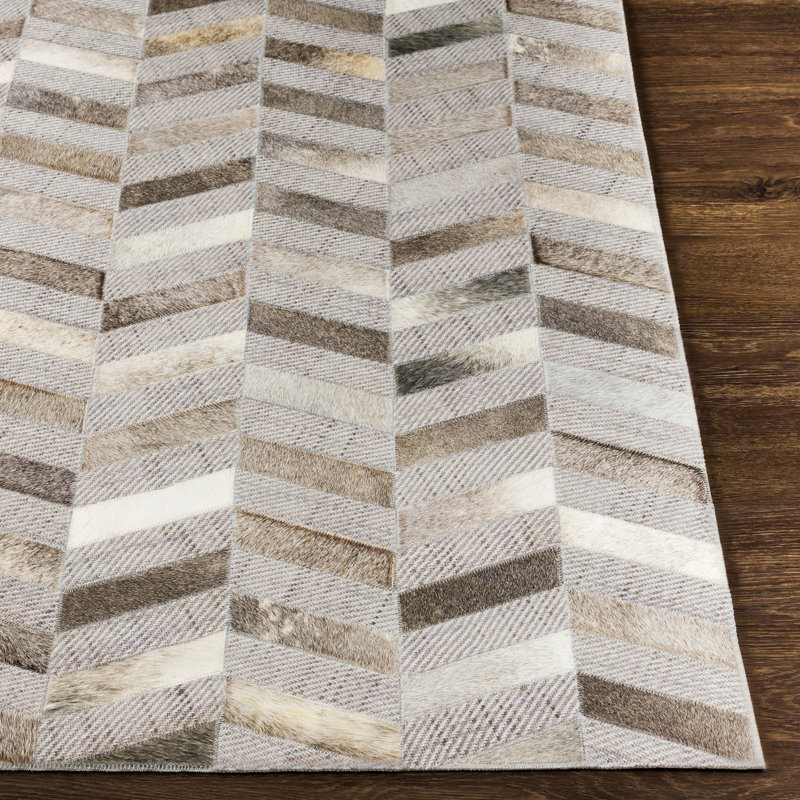 Jardin Geometric Area Rug in Beige, Rectangle 5' x 7'6"