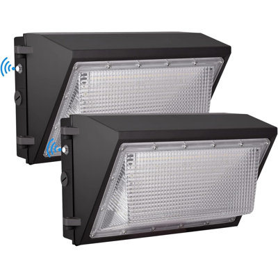 80W LED Wall Pack Light With Dusk To Dawn Photocell, 10500LM 5000K Daylight, 100-277V AC Input, IP65 Waterproof, ETL Listed Commercial Security Lighting For Warehouse & Garage (2-Pack)