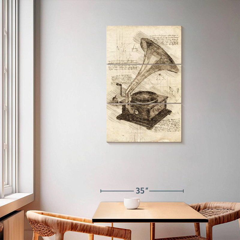 Abarca Old Gramophone, 57" H x 36" W