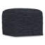 Pouf carré Fred en cuir véritable tissé noir avec rembourrage en polystyrène Fredrik-1798513951