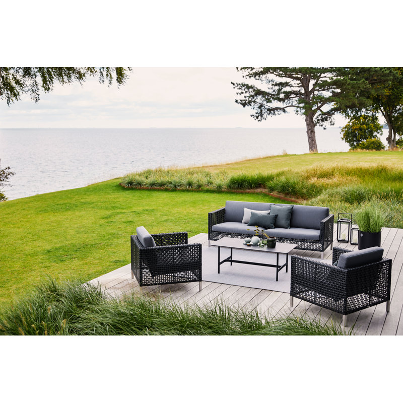 Twist Outdoor Coffee Table, Lava Gray/Fossil Black