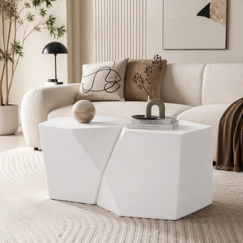 Ensemble de table basse, Blanc