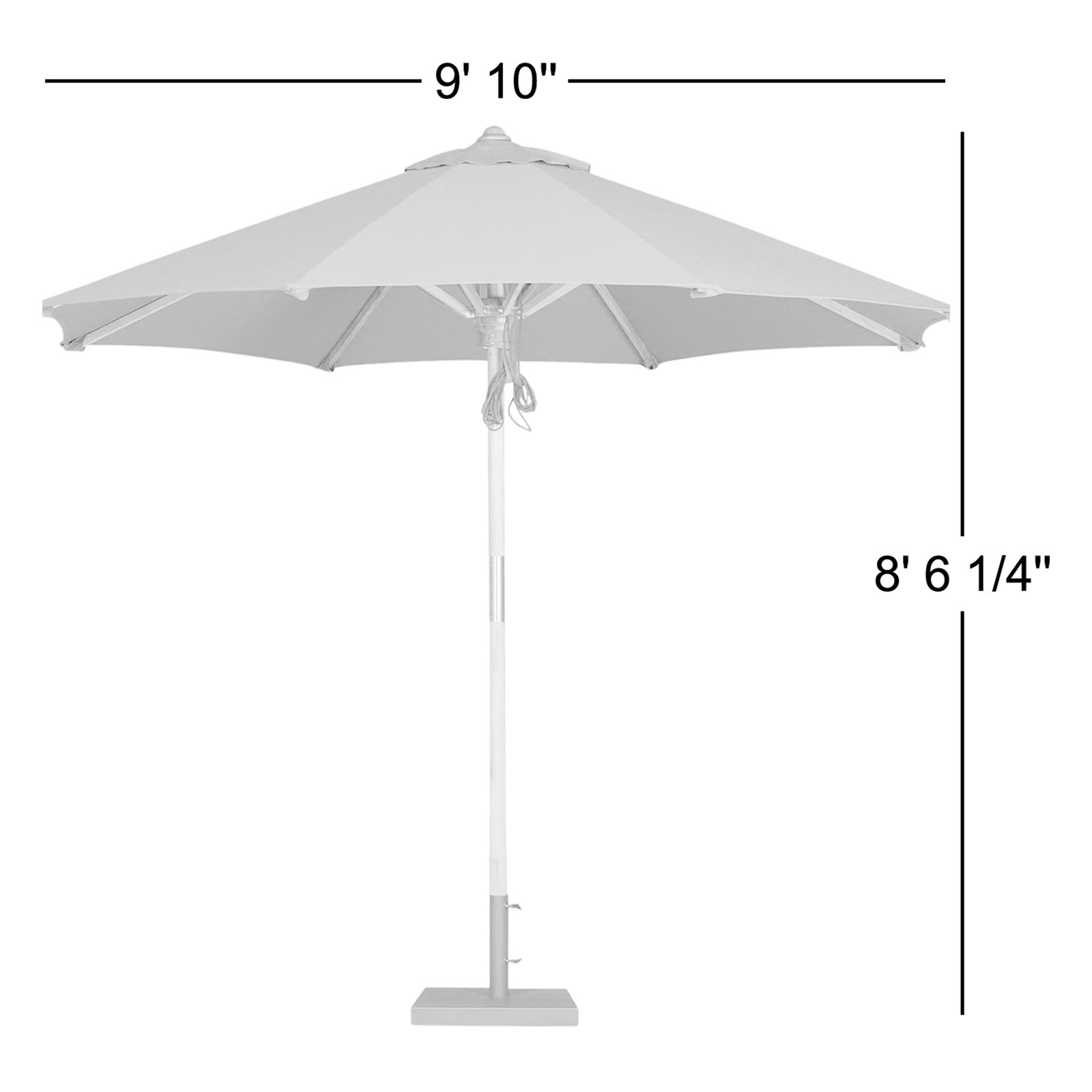 Nadira 9.8' Umbrella, Cream