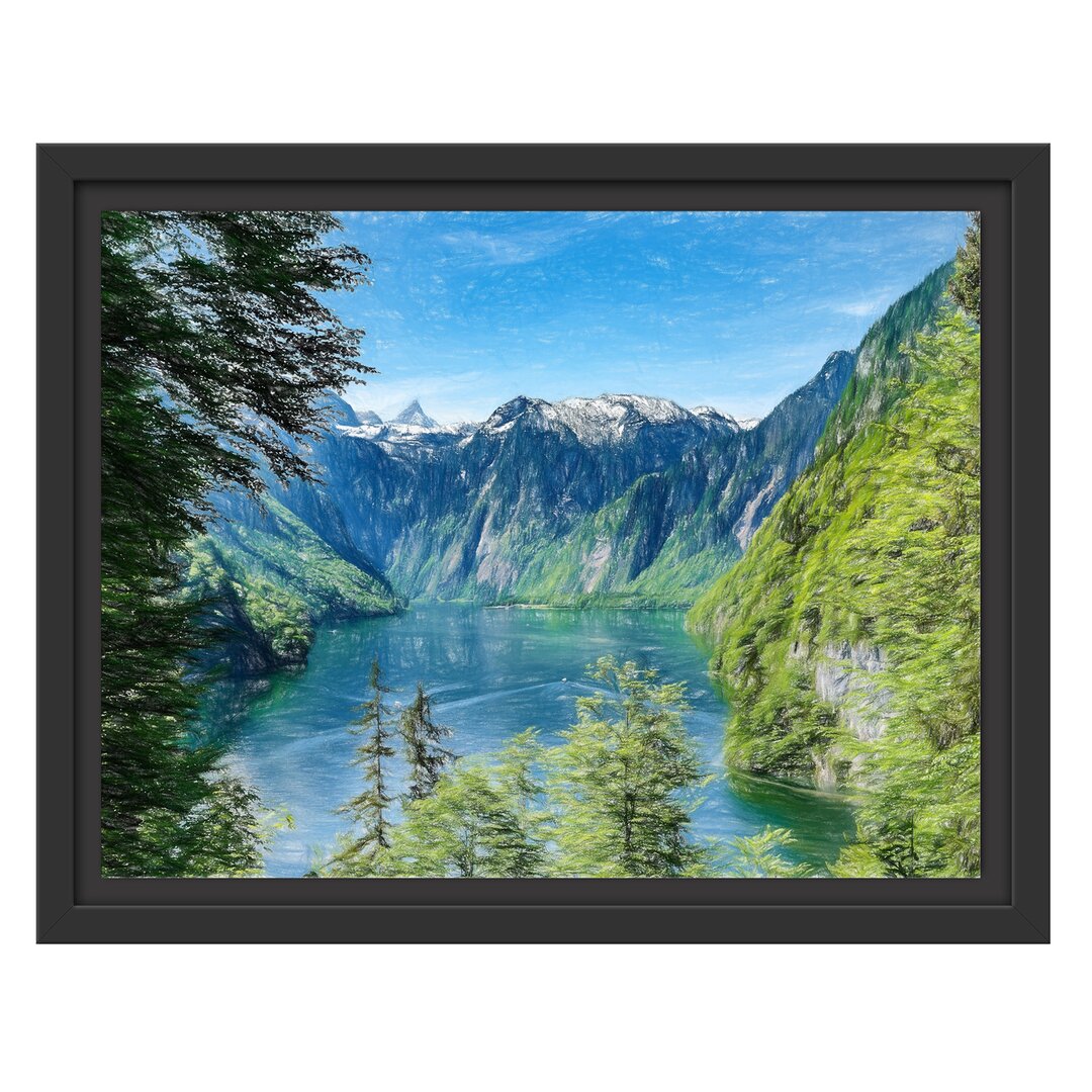 Gerahmtes Wandbild Blick auf den KÃ¶nigssee