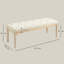 HOMCOM 115cm End of Bed Bench Window Seat Tufted Bench, Cream White