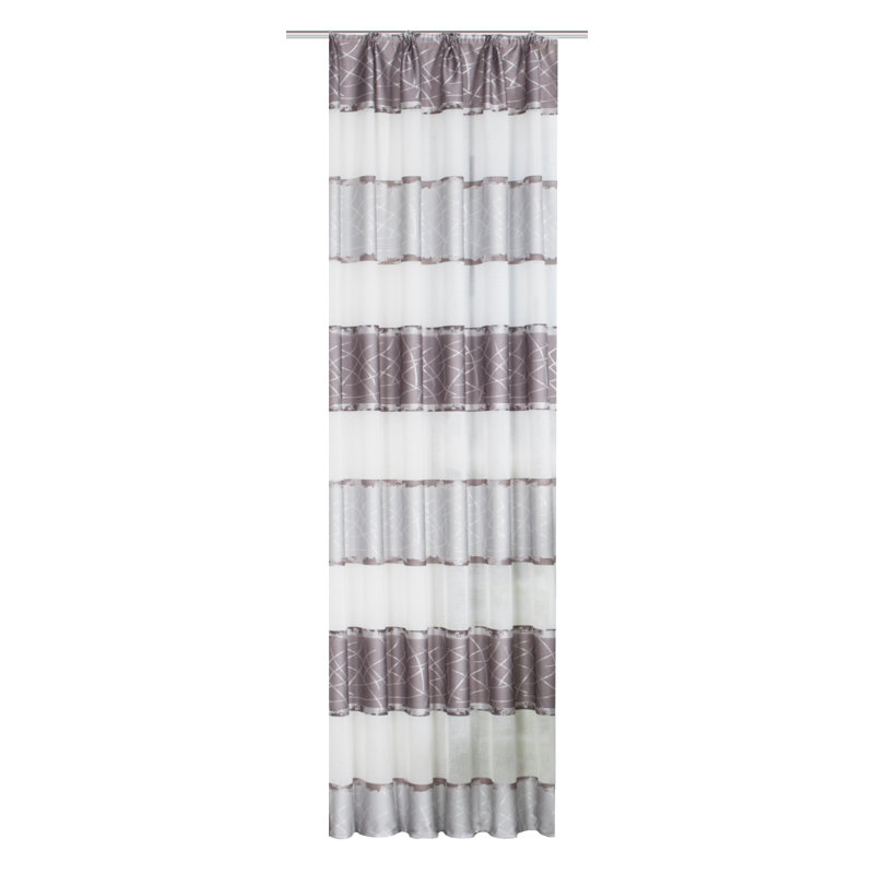 Ratcliffe Semi Sheer Curtain Pair, 140cm W x 225cm H, Grey