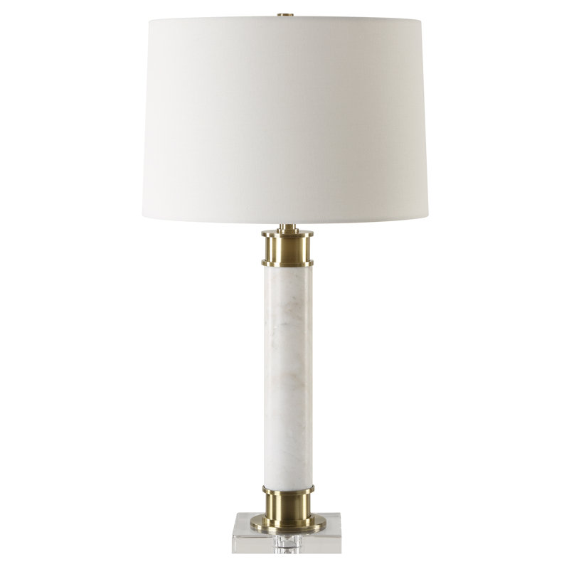 Itsaso White Marble Table Lamp