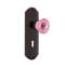 Deco Plate with Decorative Keyhole and Crystal Pink Door Knob-197429076-197429069