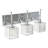 3 - Light Multifaceted Clear Crystal Shade Vanity Light -555131849