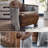 Pettengill Tufted Distressed Genuine Full Grain Leather Armchair-276744617