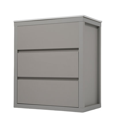 30" Bathroom Vanity With Ceramic Sink And 2 Full-Extension Drawers, Freestanding Bathroom Vanity With 45° Free-Handle Design, Soft Close Undermount Drawer Slides