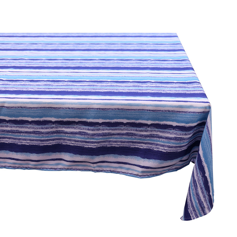 Nikolas Tablecloth, 152cm W x 305cm L, Blue/White