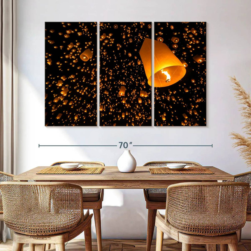 Rorry Lanterns In The Sky, 42" H x 65" W