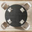 Round Metal Base Dining Table