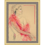 Red Boa' Framed Print on Glass