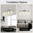 4-Light Track Lighting Fixture, Brushed Nickel Finish, Modern Design with 4 Included GU10 Dimmable Bulbs (5W, 500LM, 3000K) - cETL Certified