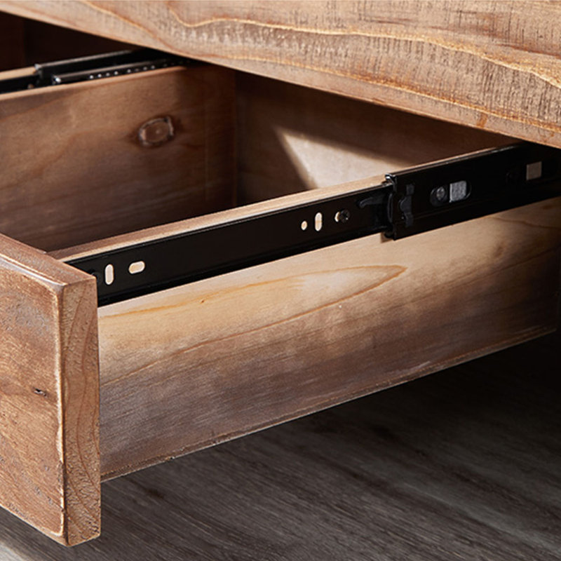 Log style simple coffee table, 15.74" H x 78.74" L x 29.52" W