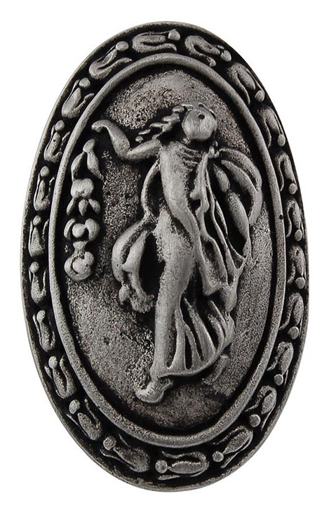 Sforza Oval Knob, Antique Nickel