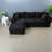 Compression Sectionals, Corduroy 106.3 Inch Modern L Shape For Home