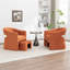 Fauteuil demi-tonneau rembourré avec repose-pieds-738636732