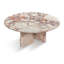 Table basse en marbre naturel rose, petite table, table de salon, pierre naturelle, marbre véritable, marbre véritable, table-128517746-132890083