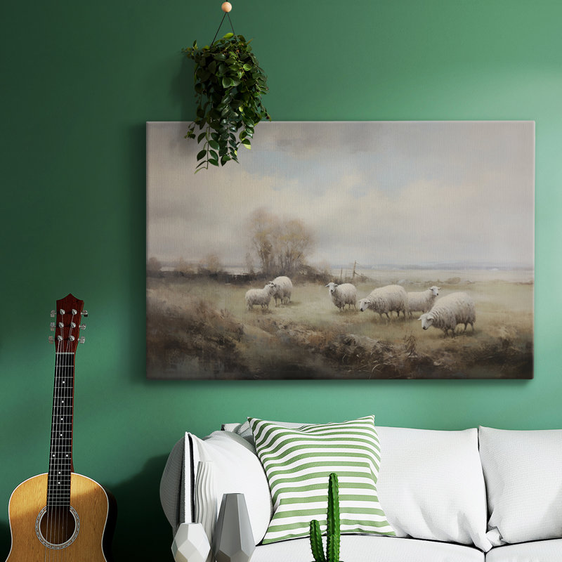 Paysage rétro - CCLX, H 13 po x l 19 po x P 1,5 po, Toile tendue