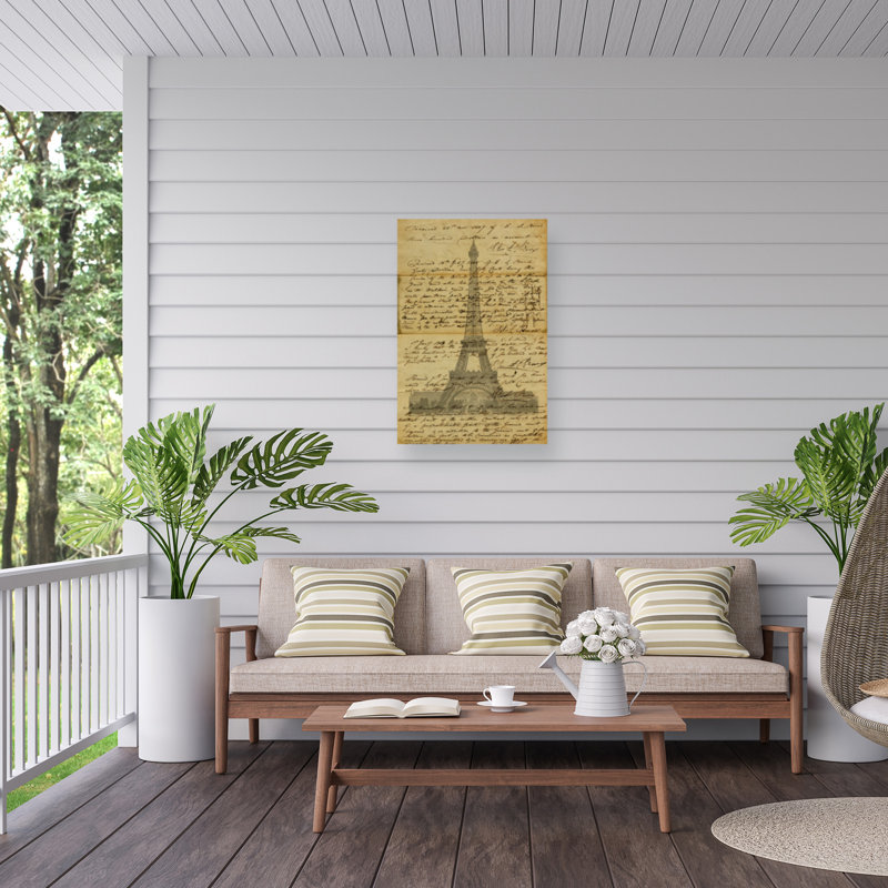 Toile d'extérieur Marcus Jules Dear Eiffel, H 12 po x l 19 po