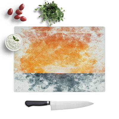 Tempered Glass Sunrise Horizon Chopping Board