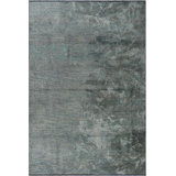 Rapture Contemporary Catalyst Beige Gray/Aqua Blue Area Rug