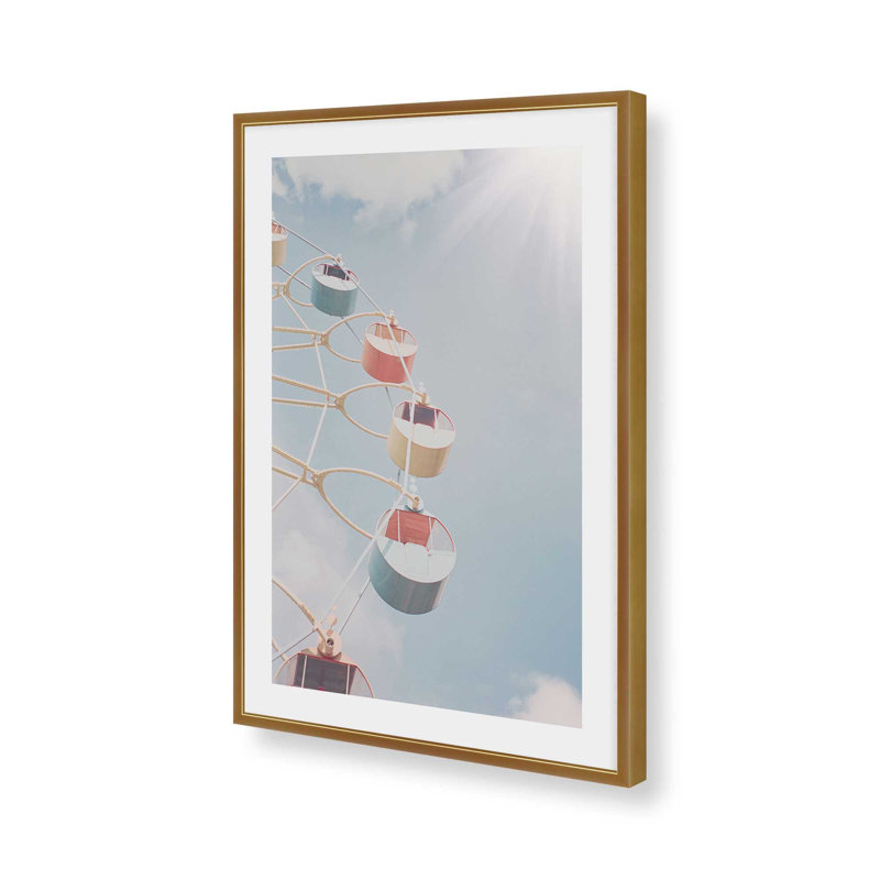 Whimsy In The Sky Art Print, 19.25" H x 25.25" W, Polished Gold Open Corner Frame