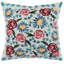 Verdant Floral Watercolor Cotton Throw Pillow