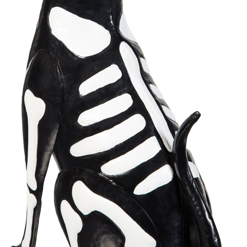 Halloween Metal Skeleton Seated Dog