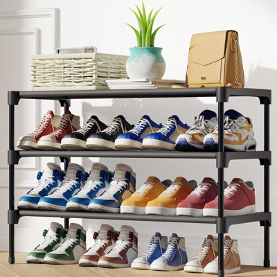 27.56'' Wide 5-Tier Shoe Storage Rack, Black