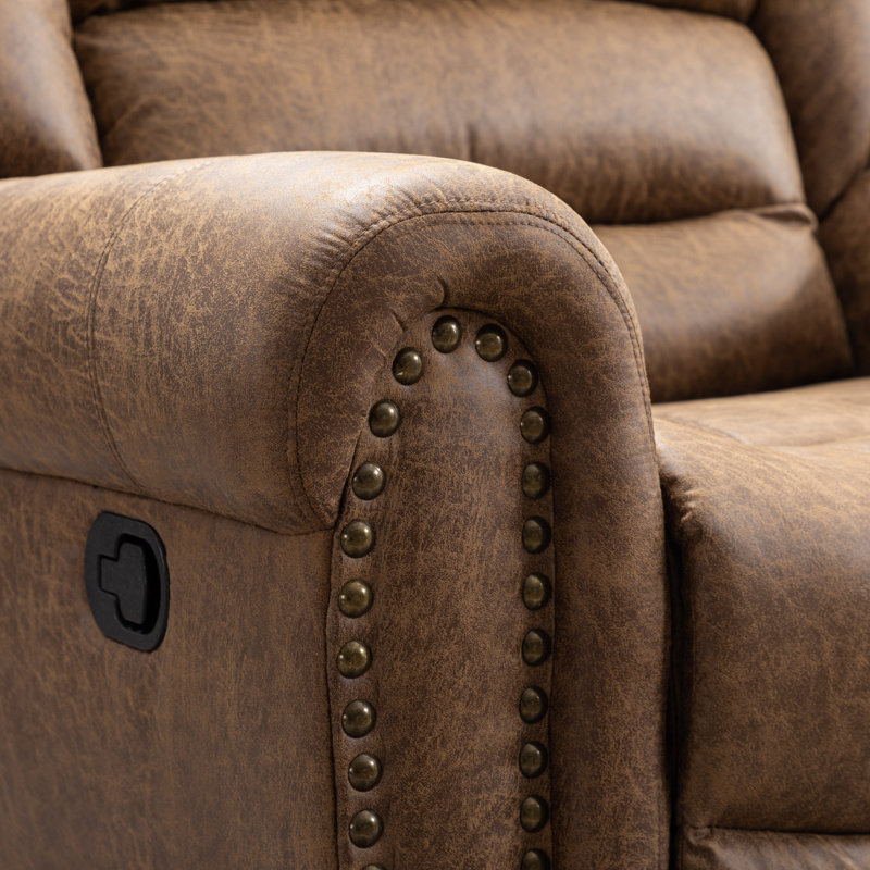 Fauteuil inclinable manuel surdimensionné 40,9 po Chemika, Brun noyer
