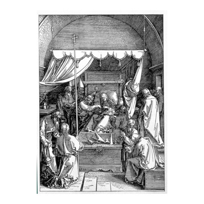 La mort de la Vierge de la série «La vie de la Vierge» par Albrecht Dürer - Estampe numérique