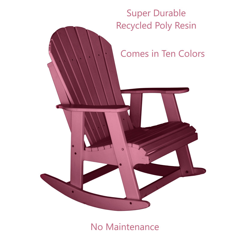 Chaise berçante Klein Poly, Rose profond
