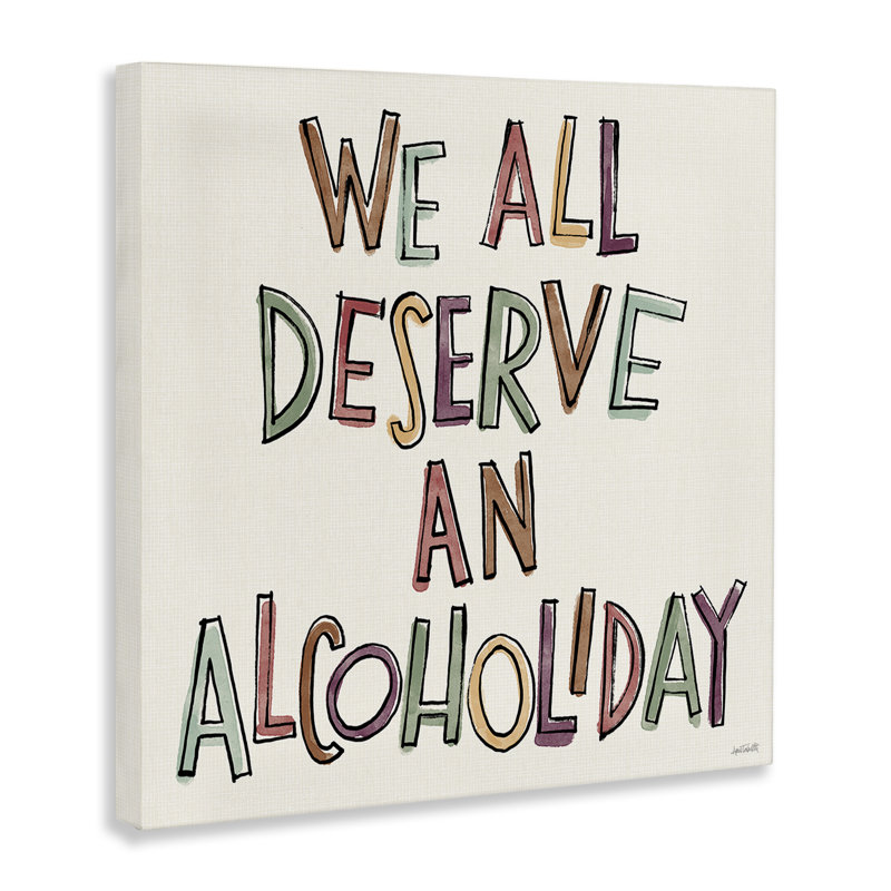 Art mural sur toile Alcoh Holiday par Anne Tavoletti, H 36 po x l 36 po