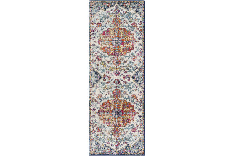 Hillsby Oriental Blue/Orange Area Rug