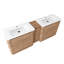 Meuble-lavabo autoportant 84 po avec lavabo en céramique blanche et 1 petite armoire de rangement 84 po-201458387-212043672