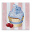 Plaque murale pastel Cupcake & Cherries, design par Lori Mosley