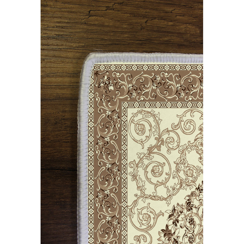 Eco-Friendly Cream Area Rug, 23.6 x 39.4 inches | 100% Polyester, 650 g/m², 0.16 in Pile Height | Antibacterial, Machine Washable, Non-Slip PVC Dot Underside | Perfect for Home Decor & Comfort