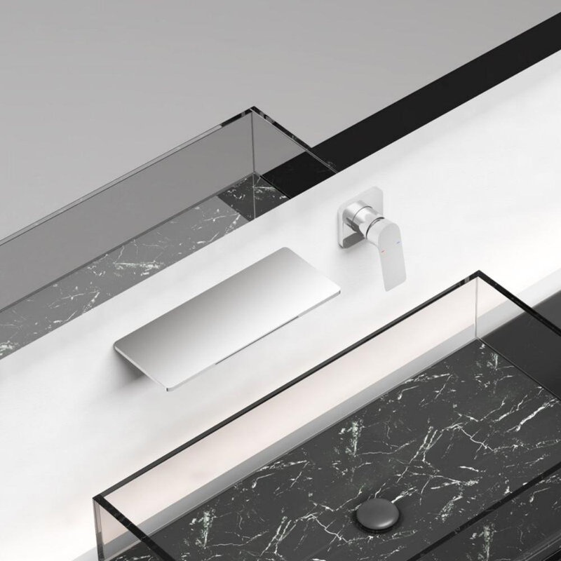 Robinet cascade de lavabo de salle de bain, Chrome