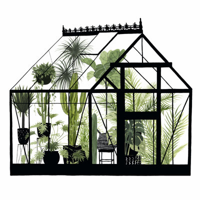 " Glass House II " by Grace Popp Painting Print