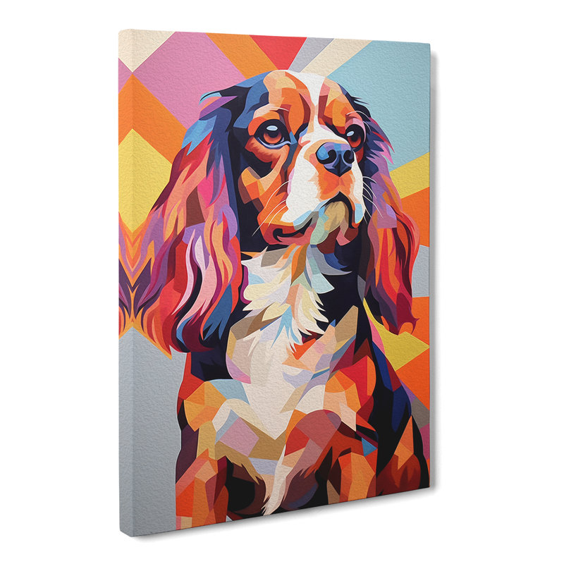 Cavalier King Charles Spaniel Constructivism - Print, 60cm H x 40cm W x 3cm D