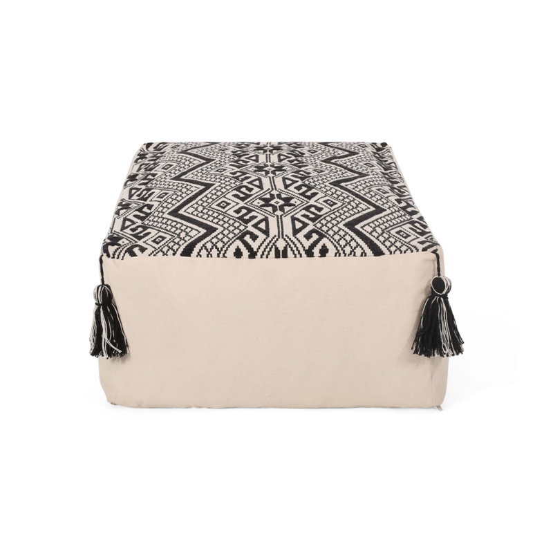Repose-pieds rectangulaire Kiki, noir naturel