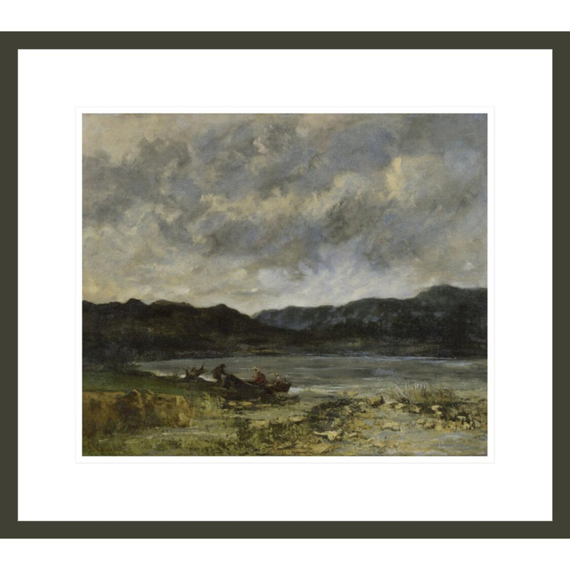 «The Lake Near Saint-Point» par Gustave Courbet, impression giclée encadrée, H 17,75 po x l 19,92 po