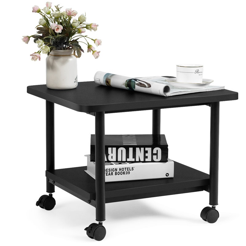 Frankie-Ray 36cm H x 49cm W Printer Stand with Wheels, Black